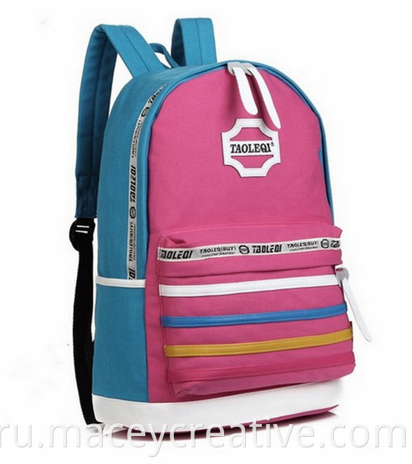 600D Polyester Fashion Girls School Sackpack Bag